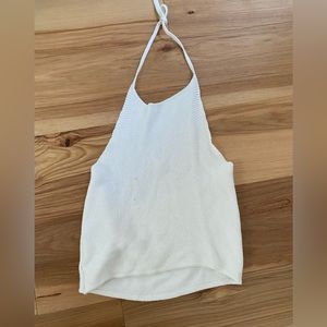 White halter top